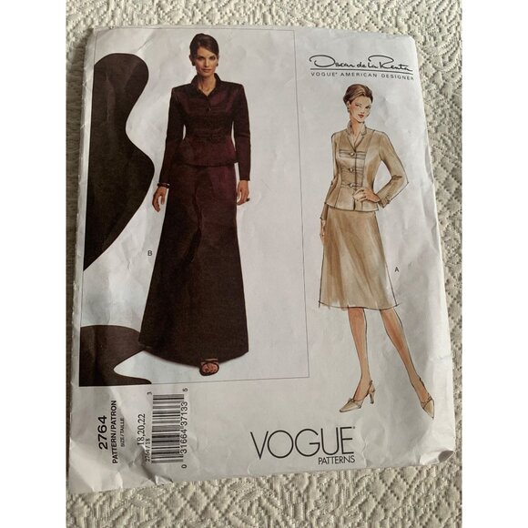 Vogue Misses Jacket Skirt Sewing Pattern 2764 Sz 18 - 22 Uncut - Picture 9 of 9